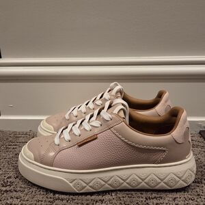 Tory Burch 🩷 Women's Pink Leather Sneakers
